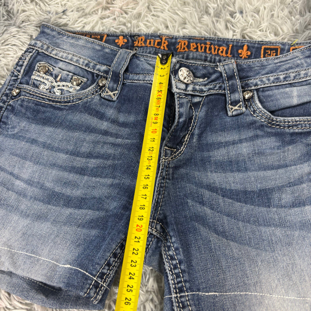 Rock Revival Shorts / Hotpants für Frauen mit Backprint 00s 90s vintage baddie (S-M) S29