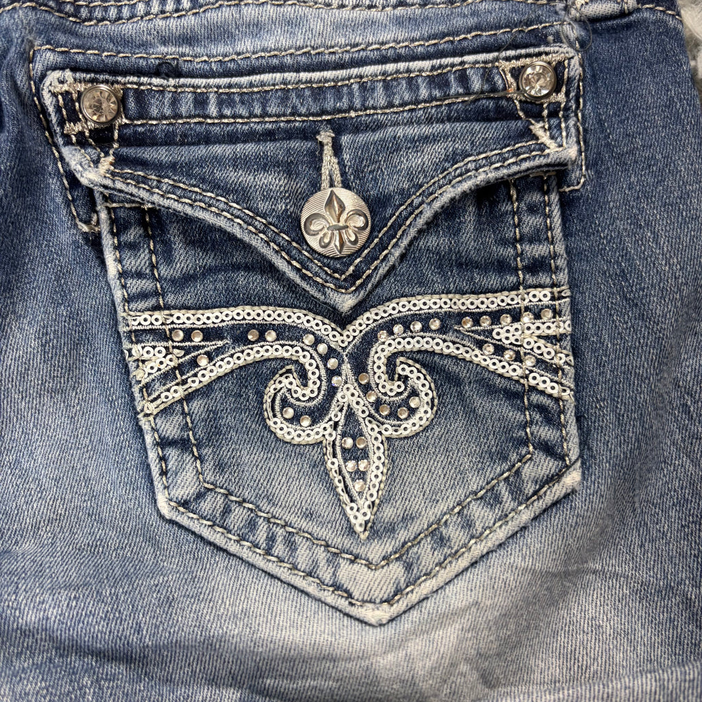 Rock Revival Shorts / Hotpants für Frauen mit Backprint 00s 90s vintage baddie (S-M) S29