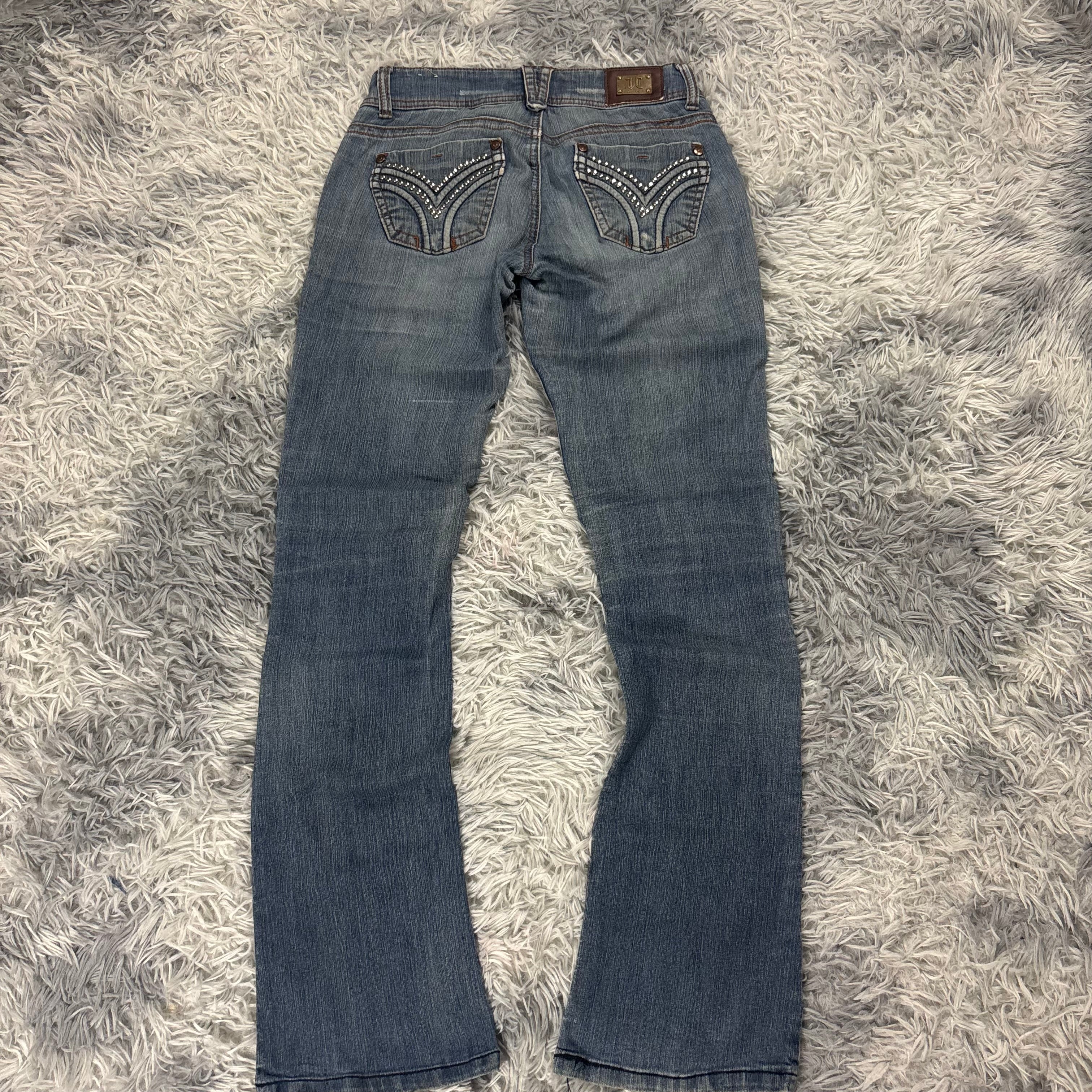 Süße Y2K Bootcut Lowwaist Jeans mit Backprint /women vintage 00s 90s baddie (XS) S18