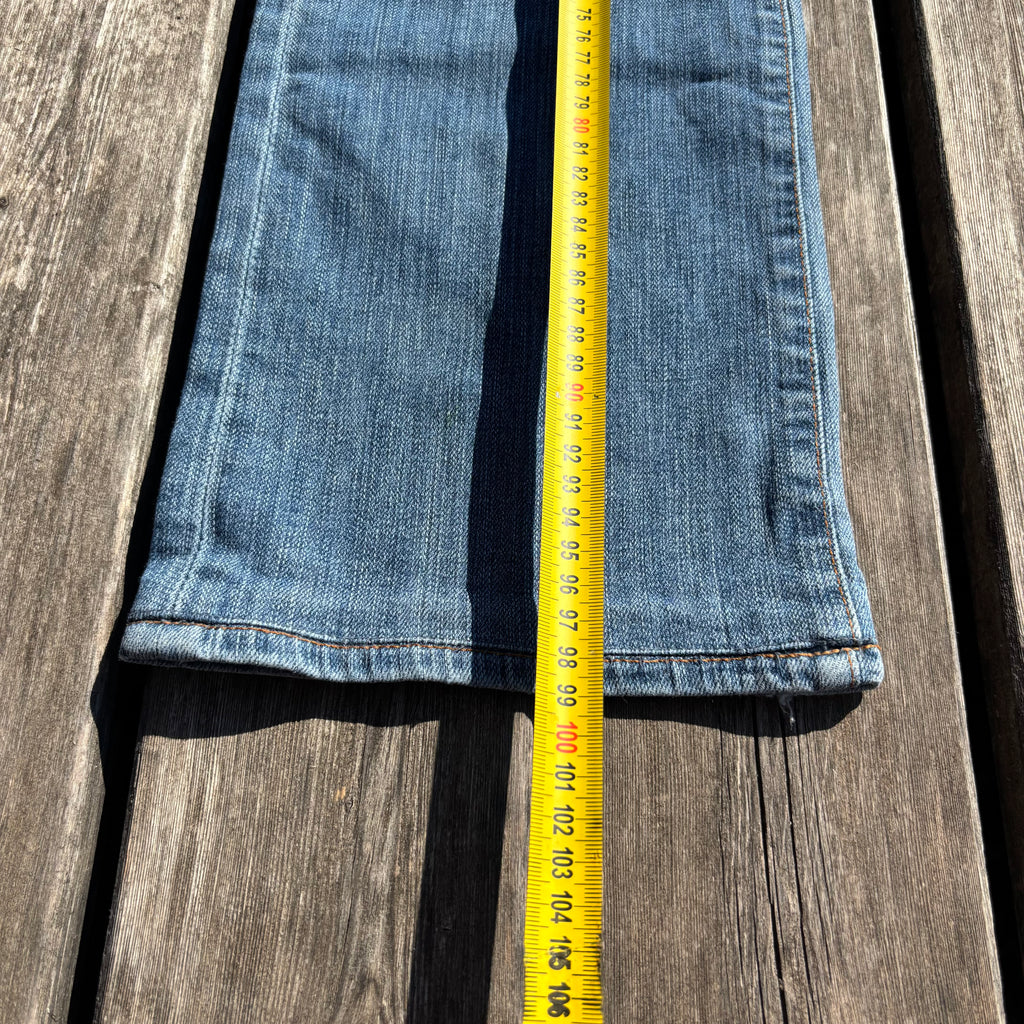 Süße Y2K Lowwaist Bootcut Jeans mit Backprint /women 00s 90s vintage baddie (L-XL) S42