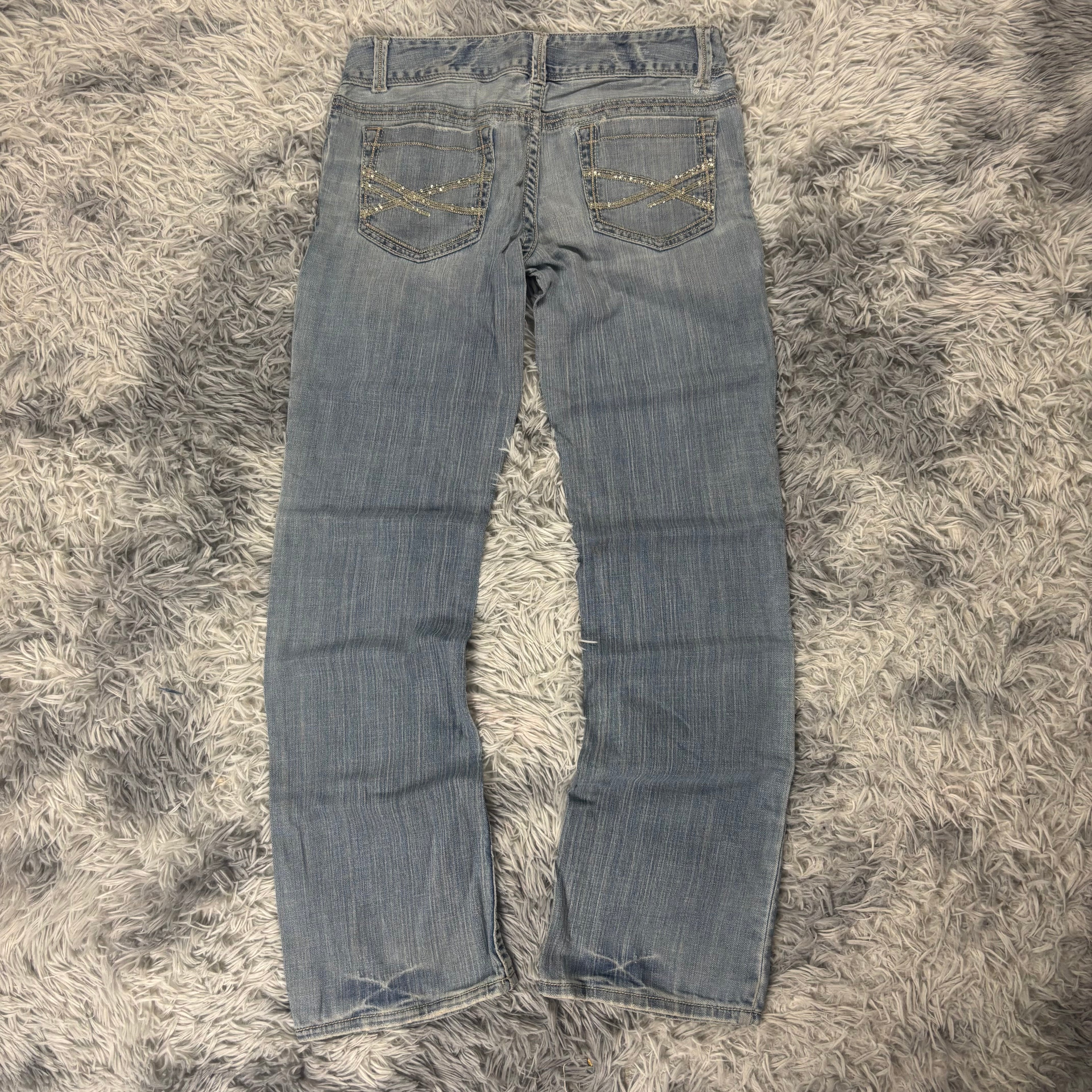 Süße Y2K Vintage women Jeans lowwaist Bootcut 00s 90s style M (S14)