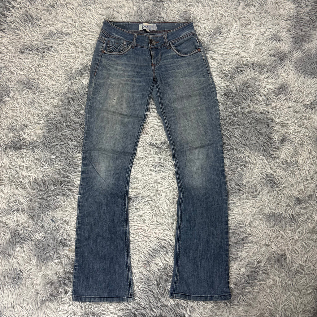 Süße Y2K Bootcut Lowwaist Jeans mit Backprint /women vintage 00s 90s baddie (XS) S18