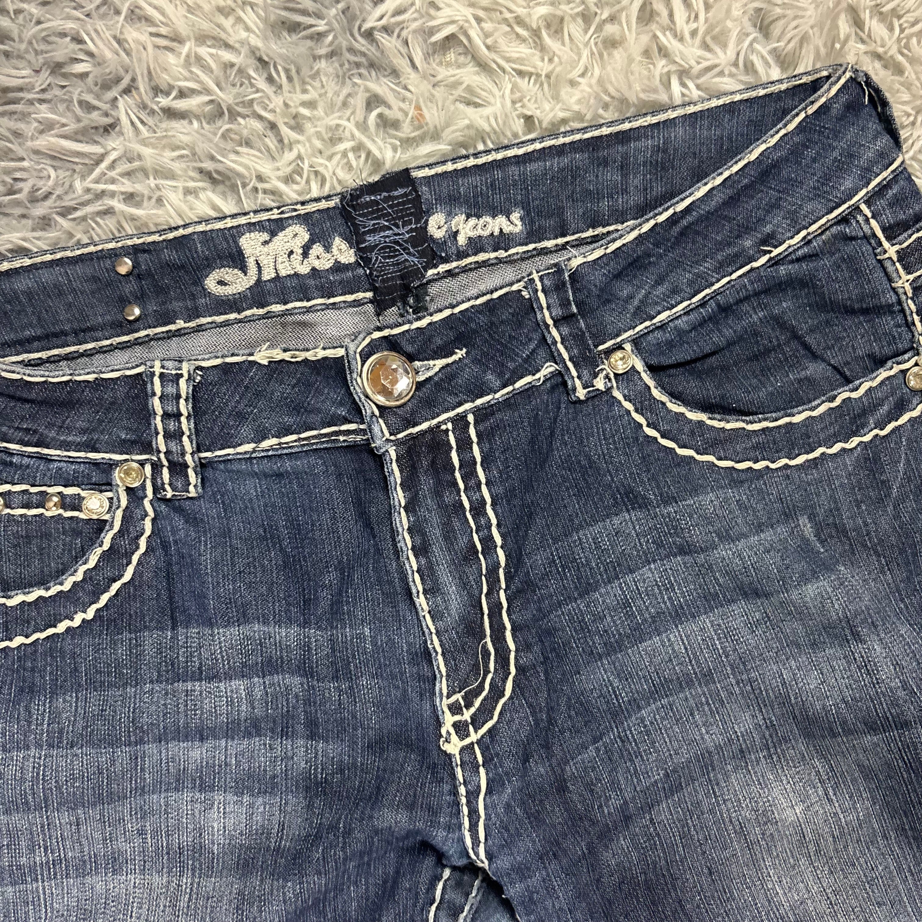 Y2K Lowwaist Bootcut Jeans mit Backprint /women 00s 90s vintage baddie (L-XL) S26