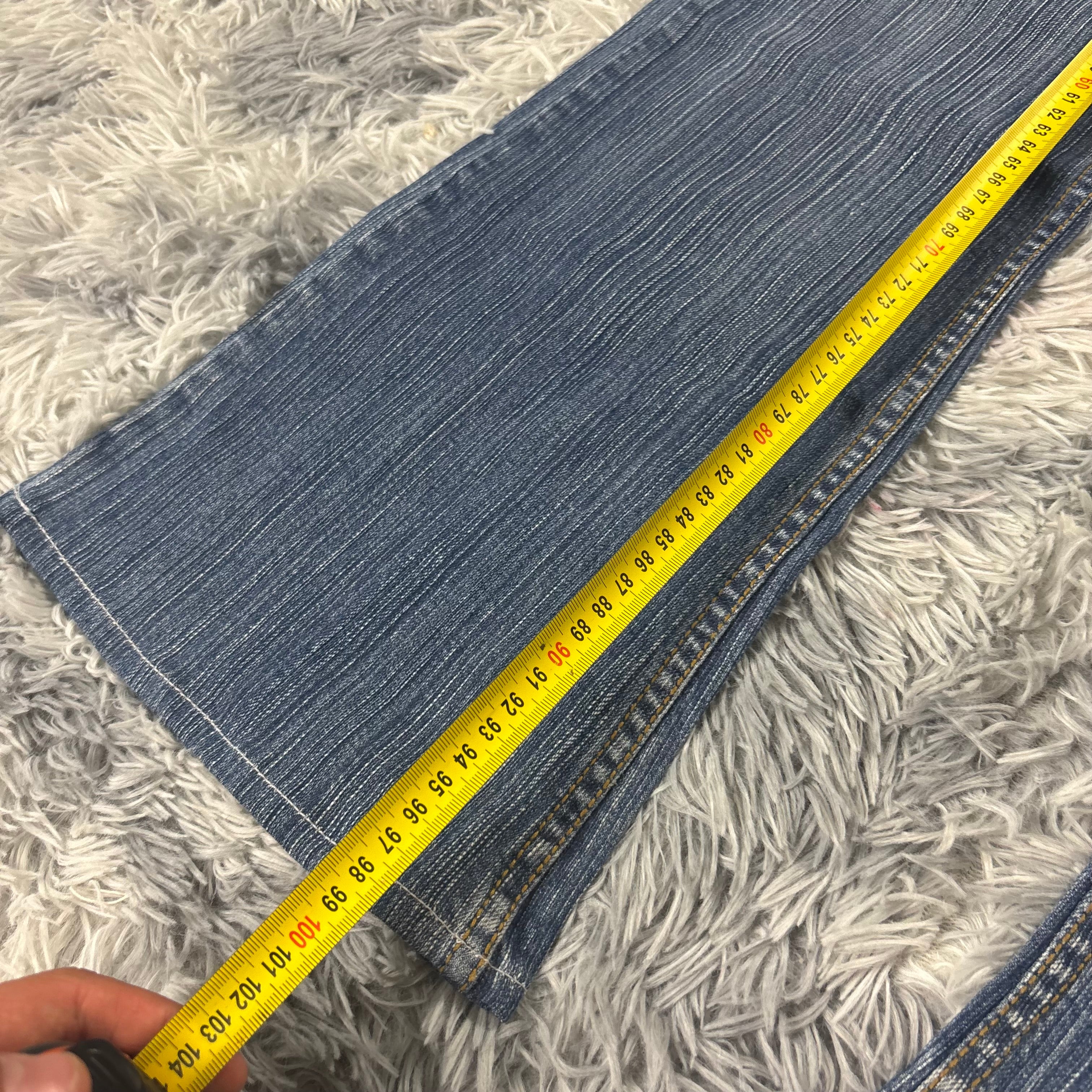 Süße Y2K Bootcut Lowwaist Jeans mit backprint /women 00s 90s vintage  S17 (M-L)