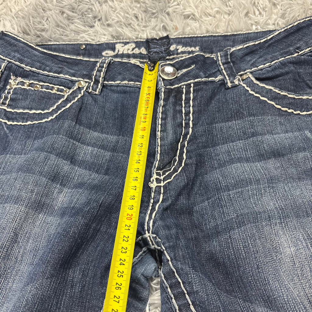 Y2K Lowwaist Bootcut Jeans mit Backprint /women 00s 90s vintage baddie (L-XL) S26