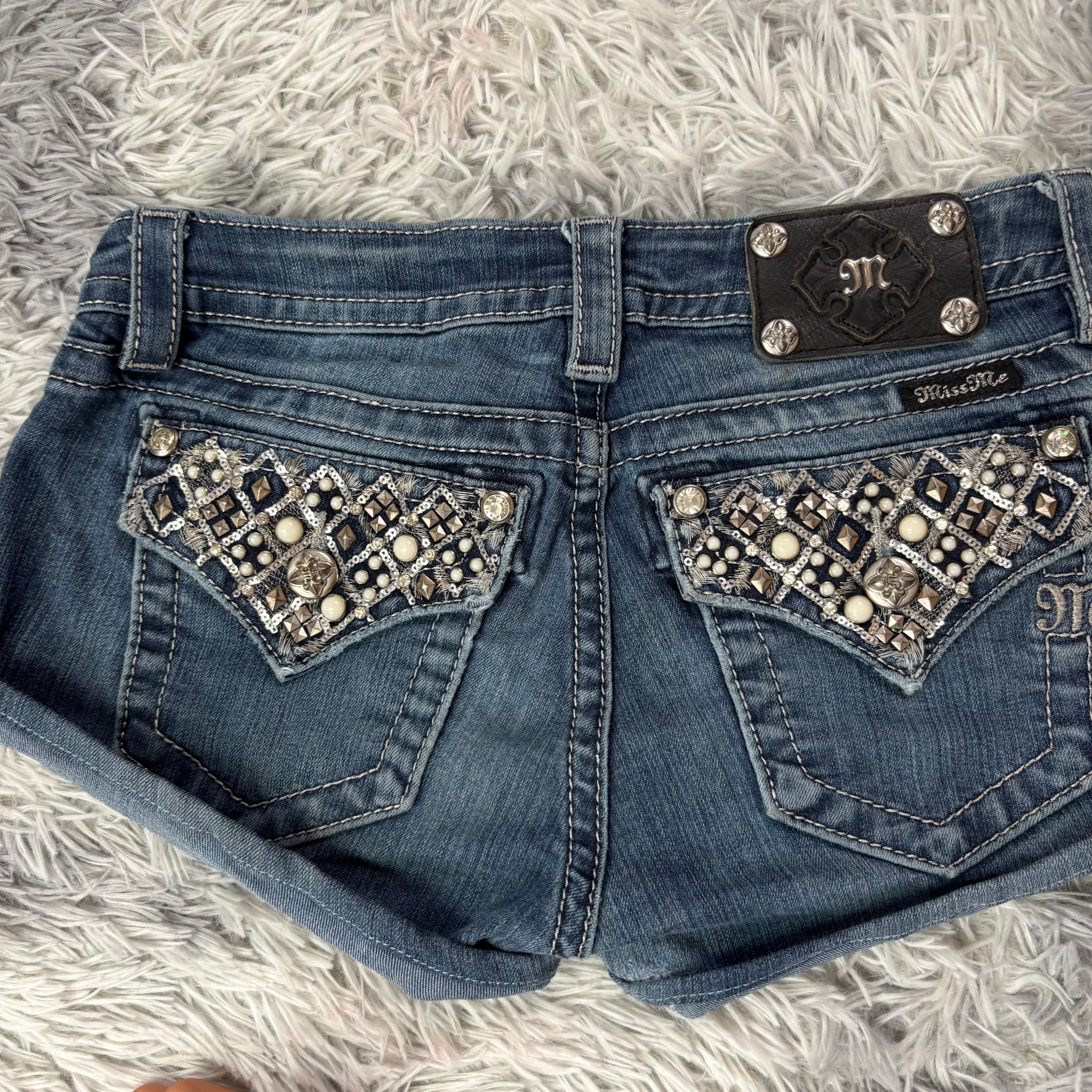 Süße Miss me shorts /hotpants vintage women 00s 90s (S-M) S3