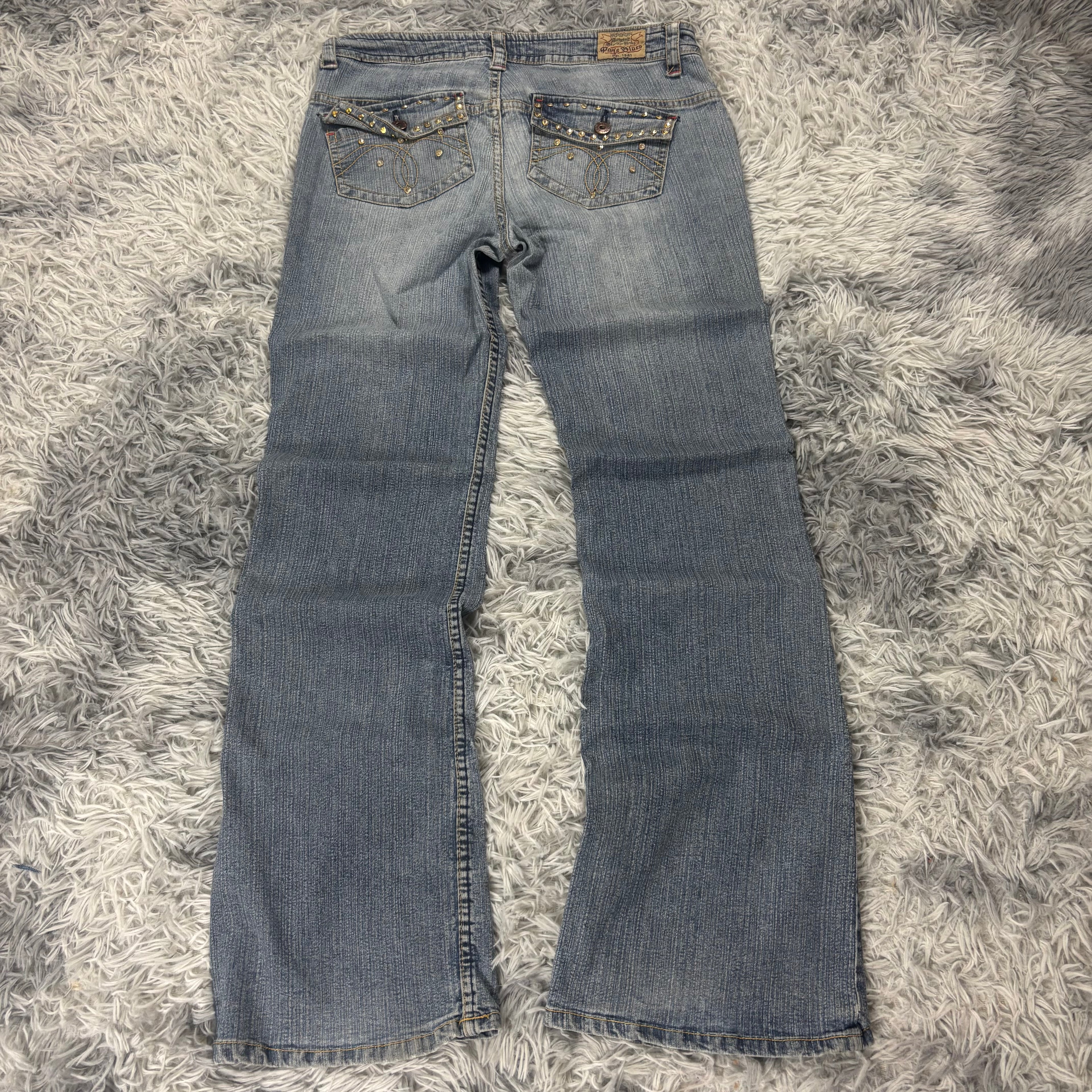 Süße Lowwaist Bootcut Jeans mit Backprint /vintage 00s 90s (M) S16