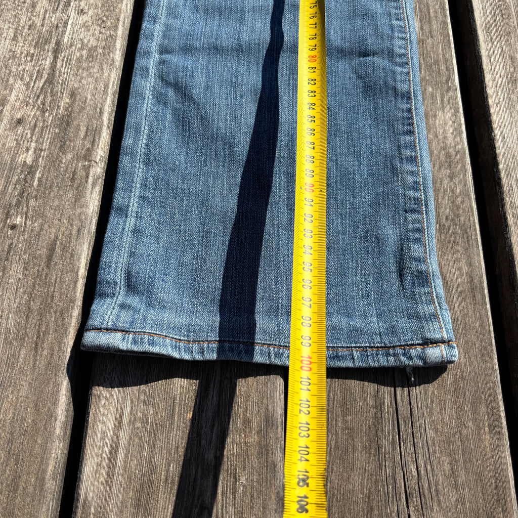 Süße Y2K Lowwaist Bootcut Jeans mit Backprint /women 00s 90s vintage baddie (L-XL) S42