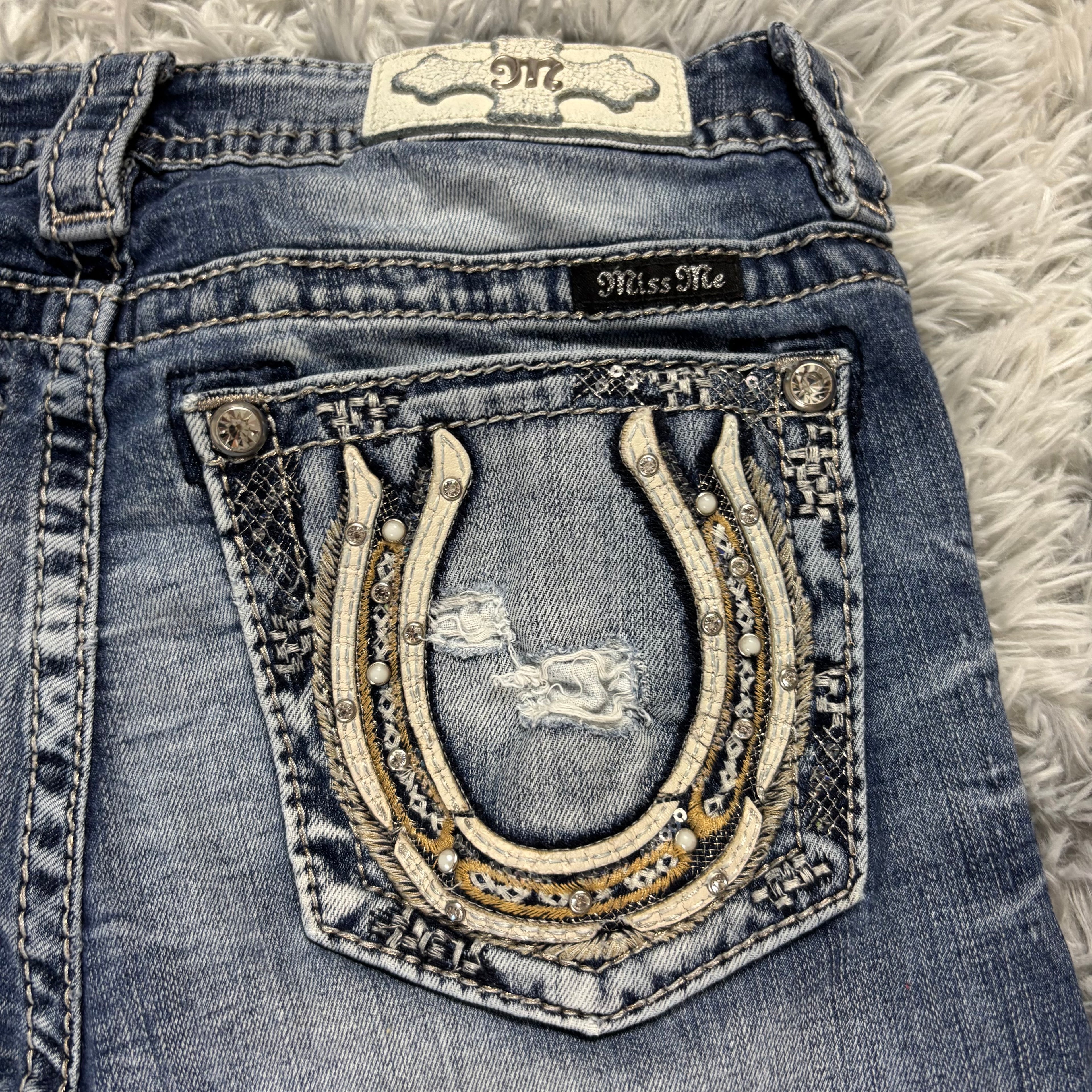 Süße Miss Me Jeans mit Hufeisen Backprint /women vintage 00s 90s style S-M (28) S9