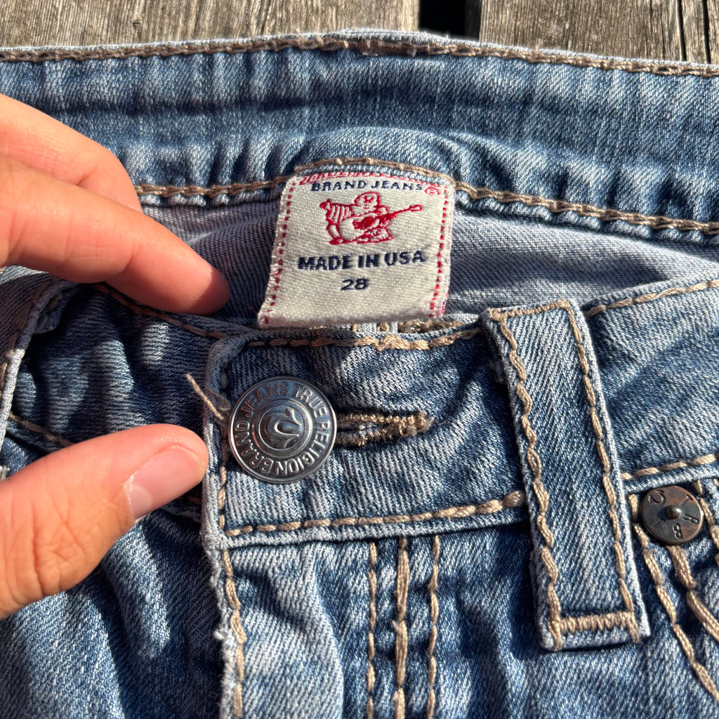 True Religion shorts/ hotpants 00s 90s vintage baddie S52(S)