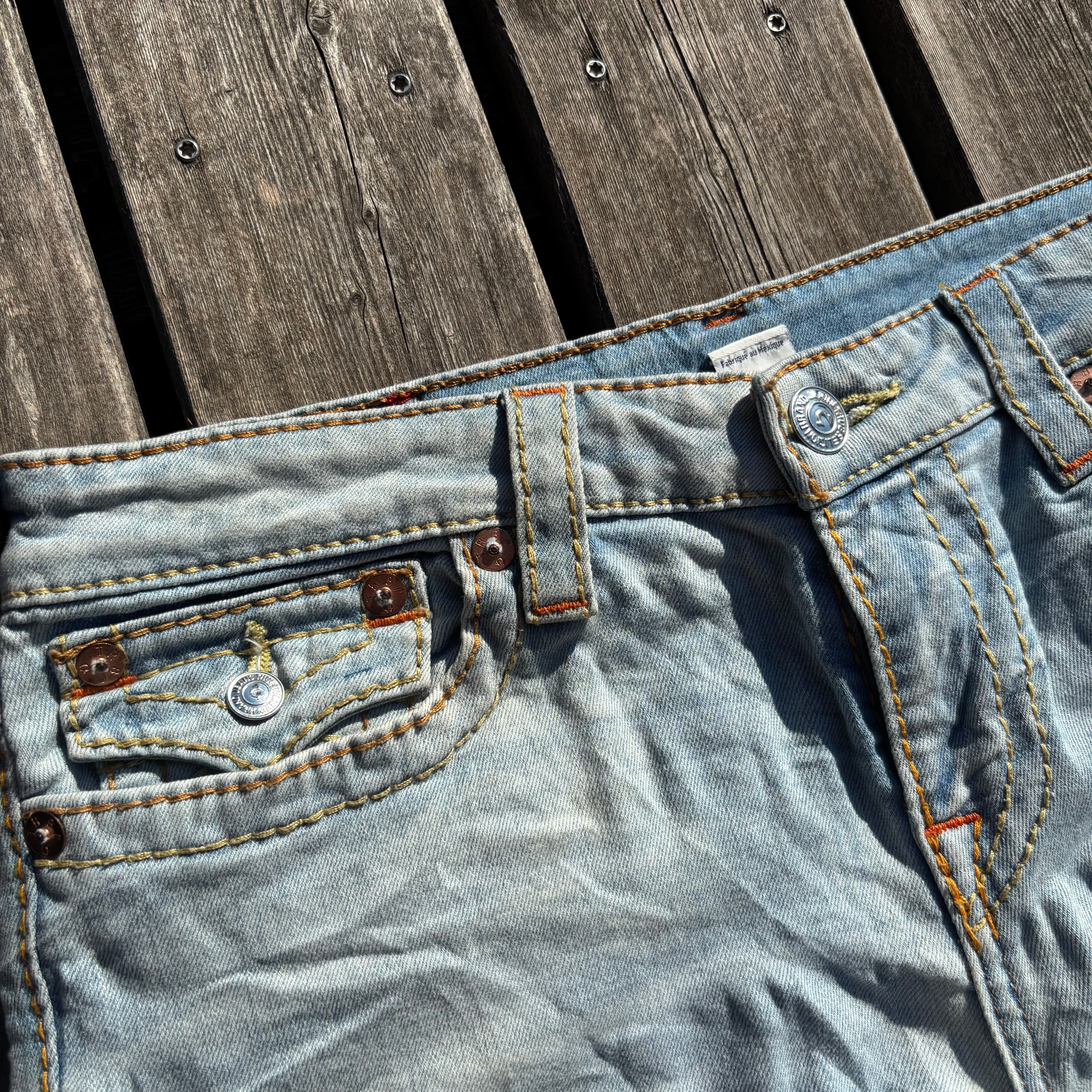 Süße True Religion Shorts/ Hotpants für Frauen /90s 00s streetwear vintage baddie (L) S65