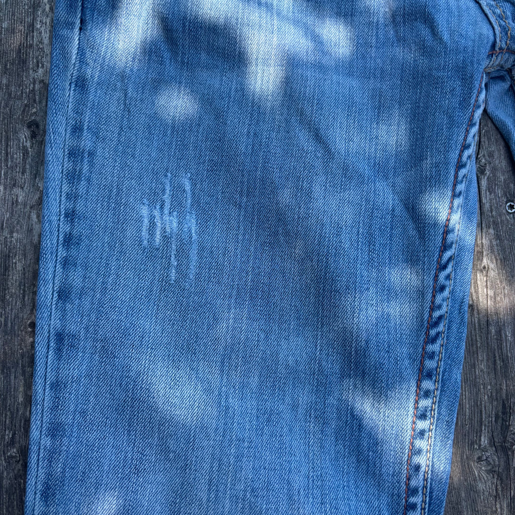 Süße Y2K Lowwaist Bootcut Jeans mit tollen Backprint /women 00s 90s vintage baddie (S) 104
