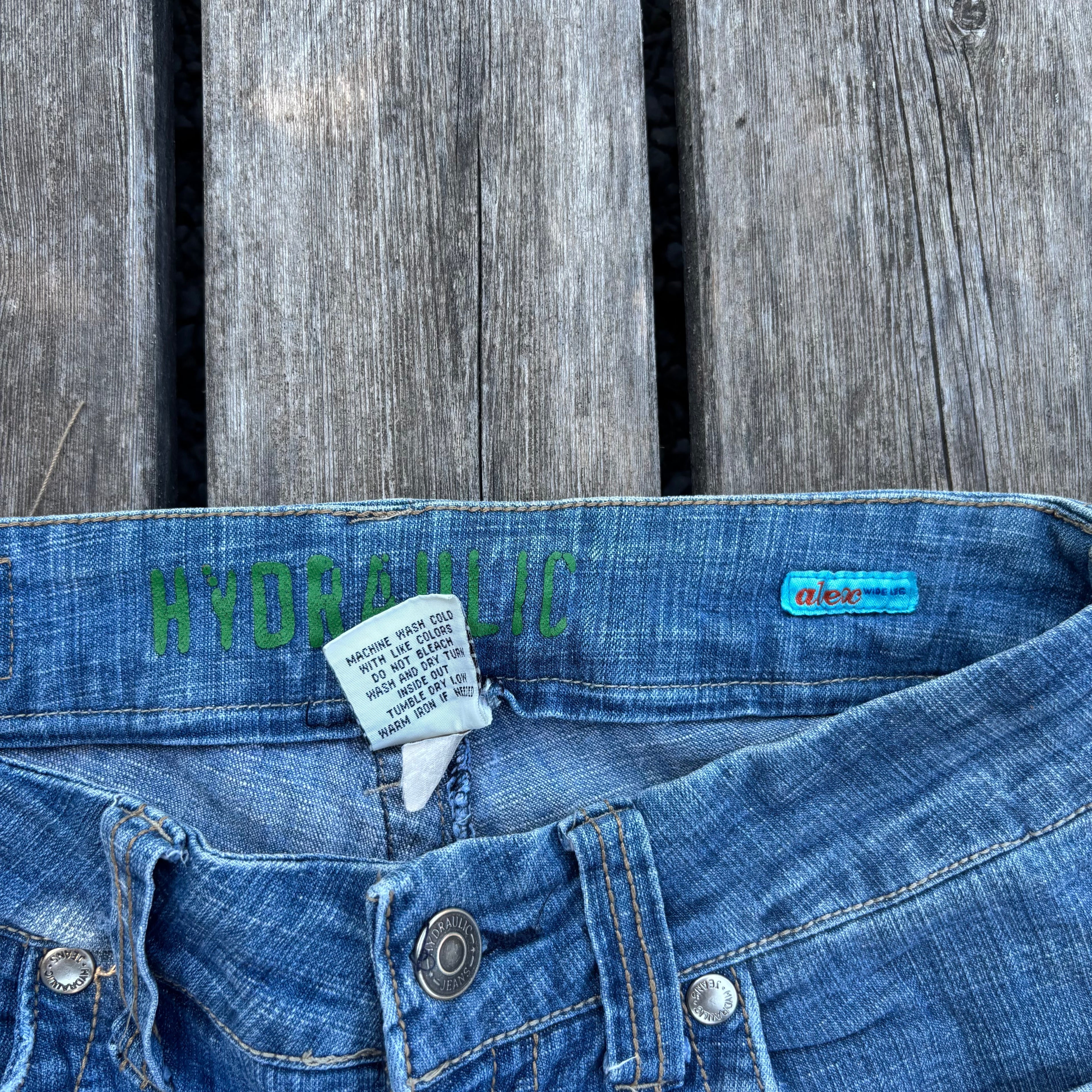 Süße Y2K Lowwaist Bootcut Jeans mit tollen Backprint /women 00s 90s vintage baddie S93 XS