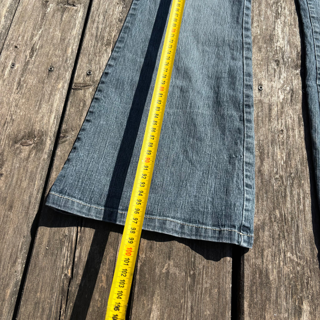 Süße Y2K Vintage Jeans mit Backprint für Frauen / streetwear women vintage 90s 00s (XXXS-XXS) (S38)