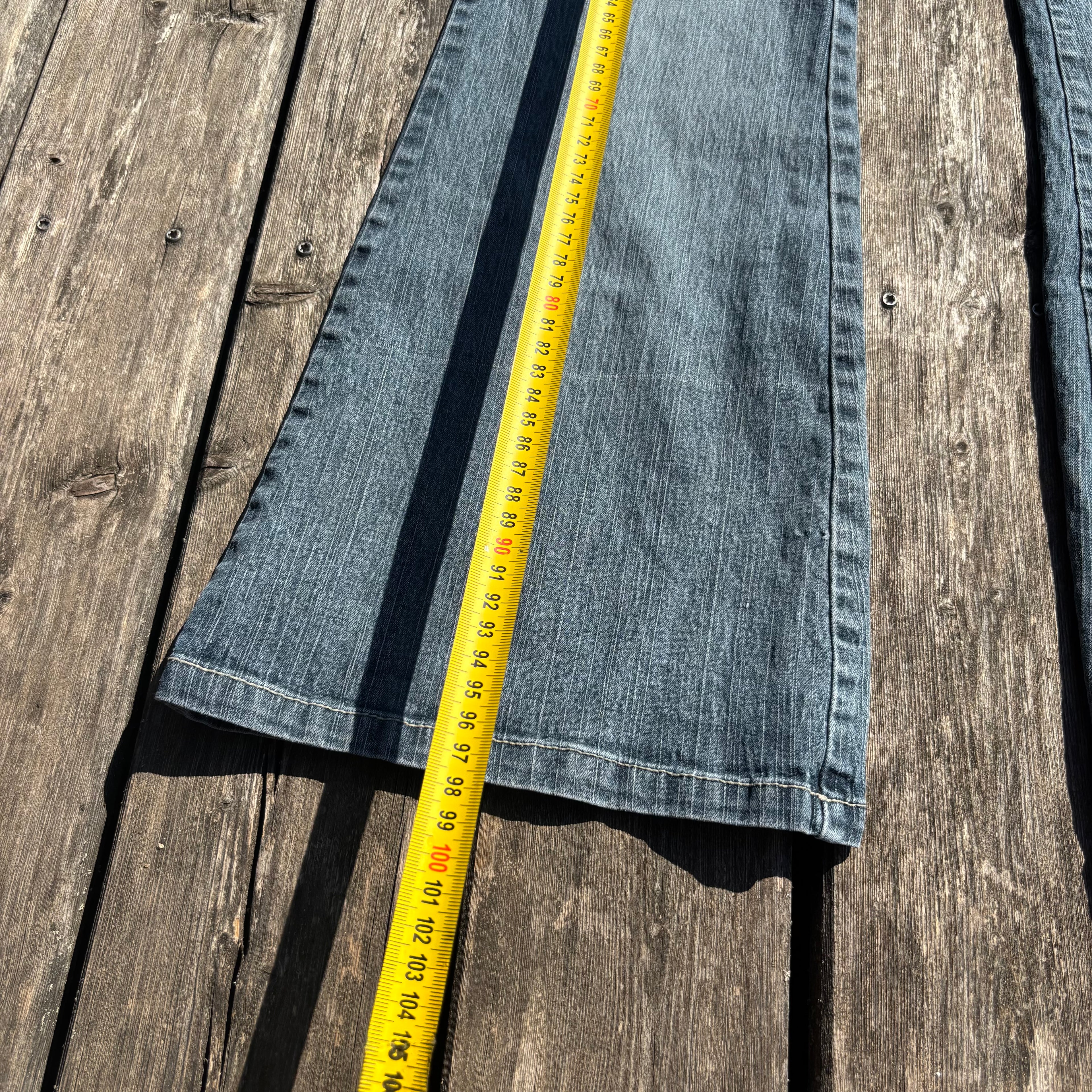 Süße Y2K Vintage Jeans mit Backprint für Frauen / streetwear women vintage 90s 00s (XXXS-XXS) (S38)
