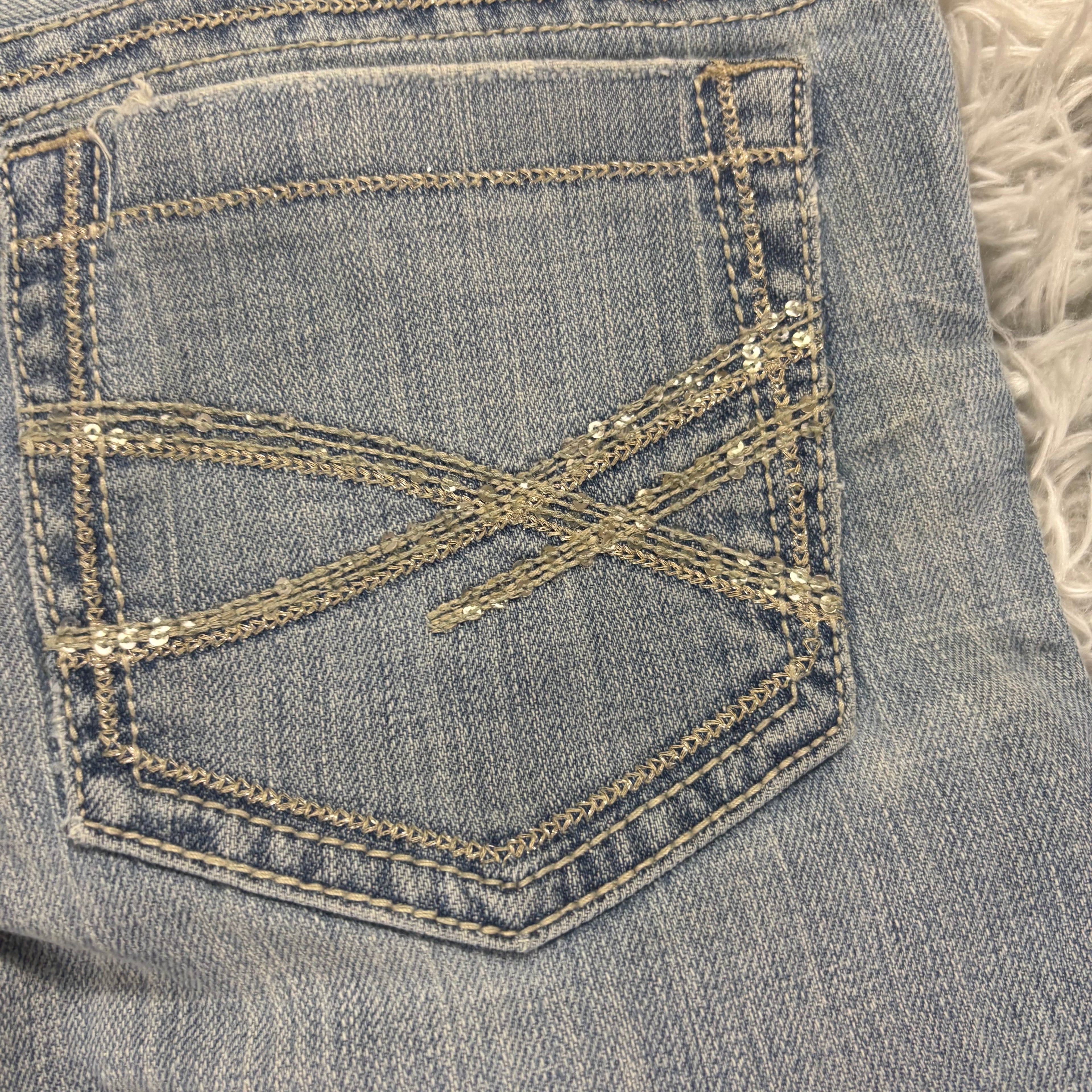 Süße Y2K Vintage women Jeans lowwaist Bootcut 00s 90s style M (S14)