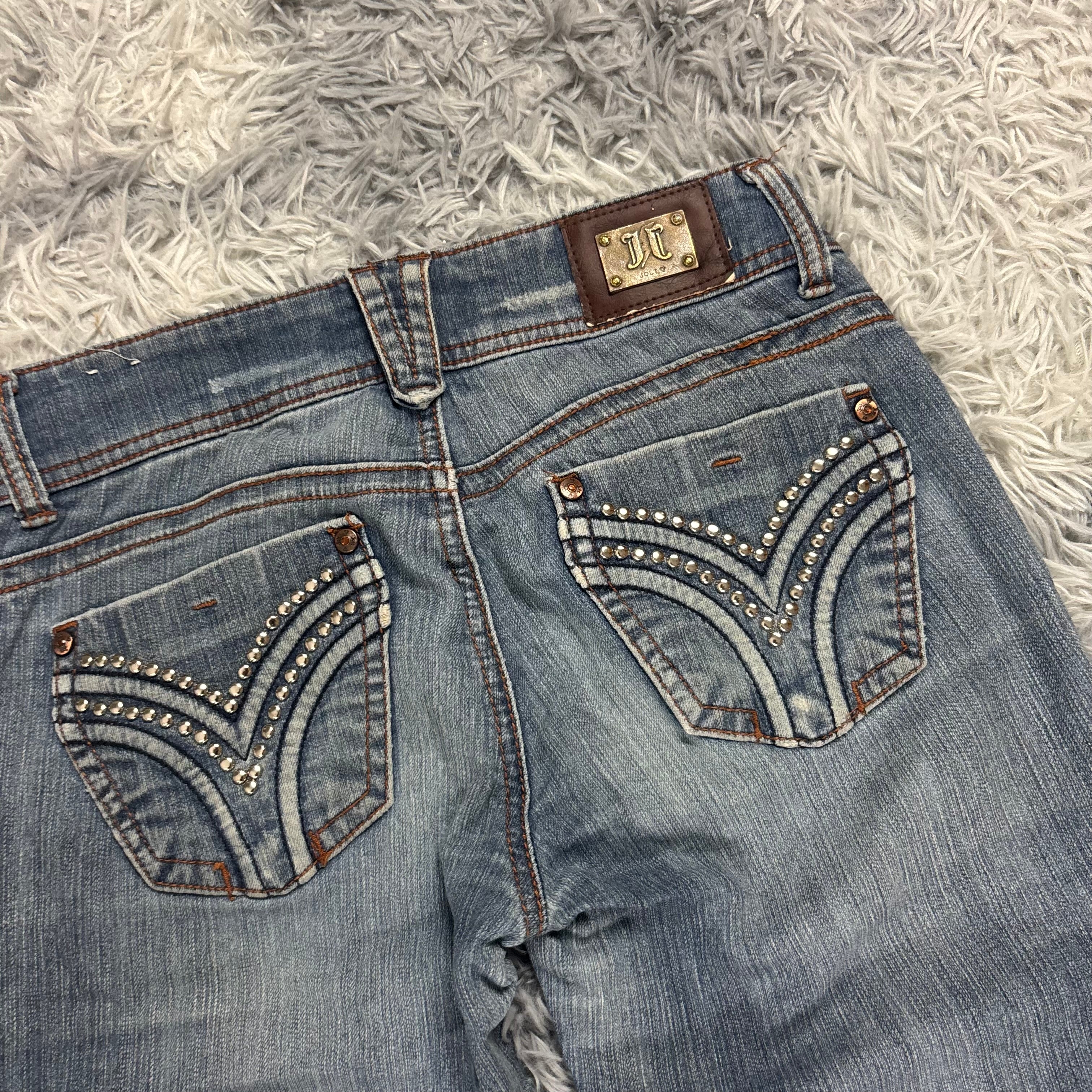 Süße Y2K Bootcut Lowwaist Jeans mit Backprint /women vintage 00s 90s baddie (XS) S18