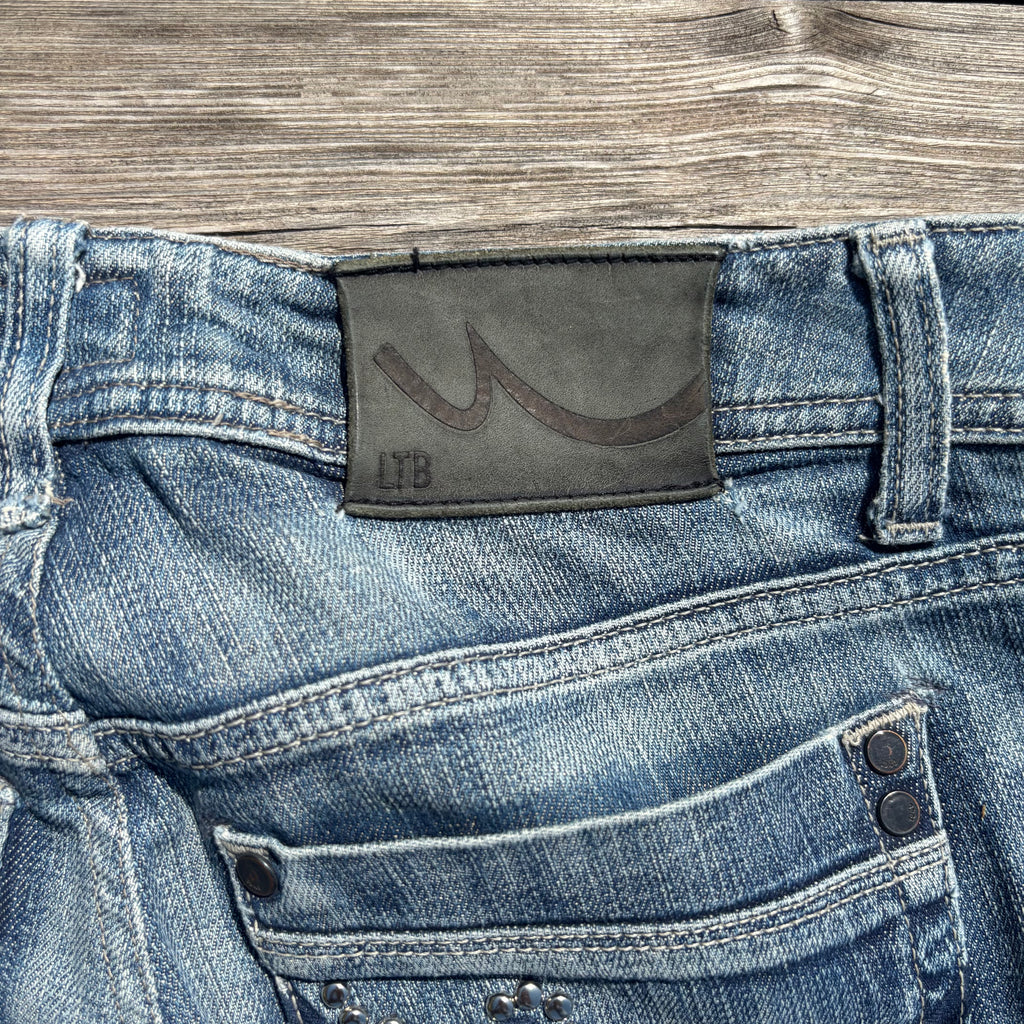 Süße Y2K Lowwaist Bootcut Jeans mit tollen Backprint /women 00s 90s vintage baddie (S97) S-M